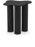 Romaine End Table - Modern Art Deco Design with Sturdy Iron Construction and Unique Wavy Top