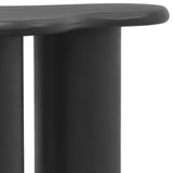 Romaine End Table - Modern Art Deco Design with Sturdy Iron Construction and Unique Wavy Top