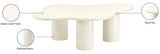 Romaine Coffee Table - Modern Art Deco Design with Wavy Top and Sturdy Iron Construction for Style