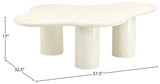 Romaine Coffee Table - Modern Art Deco Design with Wavy Top and Sturdy Iron Construction for Style