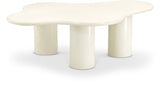 Romaine Coffee Table - Modern Art Deco Design with Wavy Top and Sturdy Iron Construction for Style