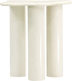 Romaine End Table - Modern Art Deco Design with Sturdy Iron Construction and Unique Wavy Top