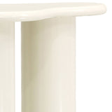 Romaine End Table - Modern Art Deco Design with Sturdy Iron Construction and Unique Wavy Top