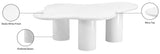Romaine Coffee Table - Modern Art Deco Design with Wavy Top and Sturdy Iron Construction for Style