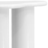 Romaine End Table - Modern Art Deco Design with Sturdy Iron Construction and Unique Wavy Top