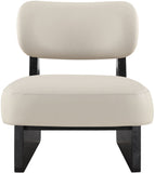 Vetra - Vegan Leather Upholstered Accent Chair - Taupe / Painted Black