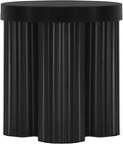 Rhodes End Table - Art Deco Iron Table with Fluted Legs and Sleek Matte Finish for Stylish Living Spaces