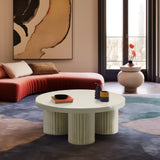 Rhodes Coffee Table - Modern Art Deco Design with Fluted Legs for Sophisticated Living Spaces
