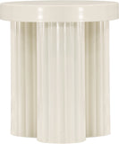 Rhodes End Table - Art Deco Iron Table with Fluted Legs and Sleek Matte Finish for Stylish Living Spaces