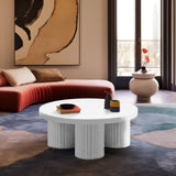 Rhodes Coffee Table - Modern Art Deco Design with Fluted Legs for Sophisticated Living Spaces