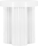 Rhodes End Table - Art Deco Iron Table with Fluted Legs and Sleek Matte Finish for Stylish Living Spaces