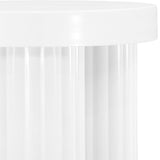 Rhodes End Table - Art Deco Iron Table with Fluted Legs and Sleek Matte Finish for Stylish Living Spaces