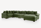 DESEO 155" Sectional Sofa with Ottoman