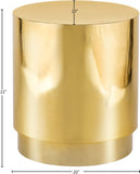 Jazzy Stainless Steel Drum End Table - Elegant Contemporary Design for Stylish Home Decor