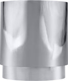 Jazzy Stainless Steel Drum End Table - Elegant Contemporary Design for Stylish Home Decor