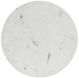 Emery Contemporary Coffee Table with Genuine White Marble Top & Brushed Gold Base for Glam Style