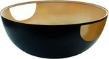 Doma Round Contemporary Metal Coffee Table with Glass Top and Brushed Gold Finish for Modern Spaces