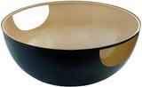 Doma Round Contemporary Metal Coffee Table with Glass Top and Brushed Gold Finish for Modern Spaces