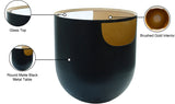 Doma Round Glass Top End Table with Brushed Metal Finish – Stylish Contemporary Design Accent Piece