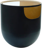 Doma Round Glass Top End Table with Brushed Metal Finish – Stylish Contemporary Design Accent Piece