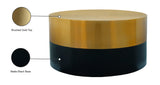 Sun Coffee Table - Contemporary Brushed Gold & Matte Black Design for Modern Minimalist Spaces