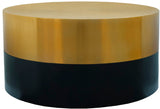 Sun Coffee Table - Contemporary Brushed Gold & Matte Black Design for Modern Minimalist Spaces