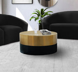 Sun Coffee Table - Contemporary Brushed Gold & Matte Black Design for Modern Minimalist Spaces