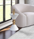 Malia Sculptural Iron End Table with Artsy Design for a Stunning Contemporary Living Space