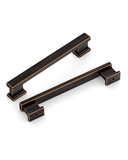 DESIGN2891 Brushed Gold Rectangular Cabinet Handles - Heavy-Duty Modern Kitchen Hardware | 5" Pulls