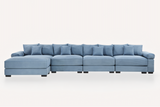DESEO 170" 4-Seater Sofa with 1 Ottoman