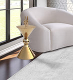 Malia Sculptural Iron End Table with Artsy Design for a Stunning Contemporary Living Space
