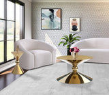 Malia Sculptural Iron End Table with Artsy Design for a Stunning Contemporary Living Space