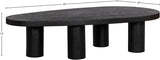 Beekman Coffee Table – Elegant Art Deco Design with Solid Wood, Oval Shape & Stylish Columnar Legs