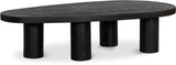 Beekman Coffee Table – Elegant Art Deco Design with Solid Wood, Oval Shape & Stylish Columnar Legs