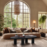 Beekman Coffee Table – Elegant Art Deco Design with Solid Wood, Oval Shape & Stylish Columnar Legs