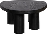 Beekman Coffee Table – Elegant Art Deco Design with Solid Wood, Oval Shape & Stylish Columnar Legs