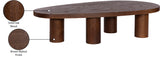 Beekman Coffee Table – Elegant Art Deco Design with Solid Wood, Oval Shape & Stylish Columnar Legs