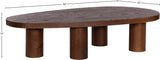 Beekman Coffee Table – Elegant Art Deco Design with Solid Wood, Oval Shape & Stylish Columnar Legs