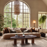 Beekman Coffee Table – Elegant Art Deco Design with Solid Wood, Oval Shape & Stylish Columnar Legs