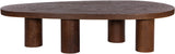 Beekman Coffee Table – Elegant Art Deco Design with Solid Wood, Oval Shape & Stylish Columnar Legs
