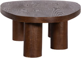 Beekman Coffee Table – Elegant Art Deco Design with Solid Wood, Oval Shape & Stylish Columnar Legs
