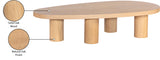 Beekman Coffee Table – Elegant Art Deco Design with Solid Wood, Oval Shape & Stylish Columnar Legs