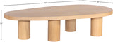 Beekman Coffee Table – Elegant Art Deco Design with Solid Wood, Oval Shape & Stylish Columnar Legs