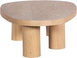 Beekman Coffee Table – Elegant Art Deco Design with Solid Wood, Oval Shape & Stylish Columnar Legs