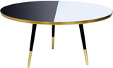 Reflection Contemporary Coffee Table - Minimalist Design with Mirrored Top & Gold-Tipped Legs