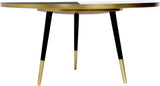 Reflection Contemporary Coffee Table - Minimalist Design with Mirrored Top & Gold-Tipped Legs