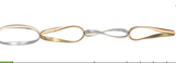 Prague Horizontal Chandelier // Gold and Chrome