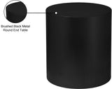 Cylinder Modern Iron Round End Table - Sleek Design for Contemporary Spaces, Stylish Home Accent