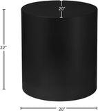 Cylinder Modern Iron Round End Table - Sleek Design for Contemporary Spaces, Stylish Home Accent