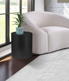 Cylinder Modern Iron Round End Table - Sleek Design for Contemporary Spaces, Stylish Home Accent